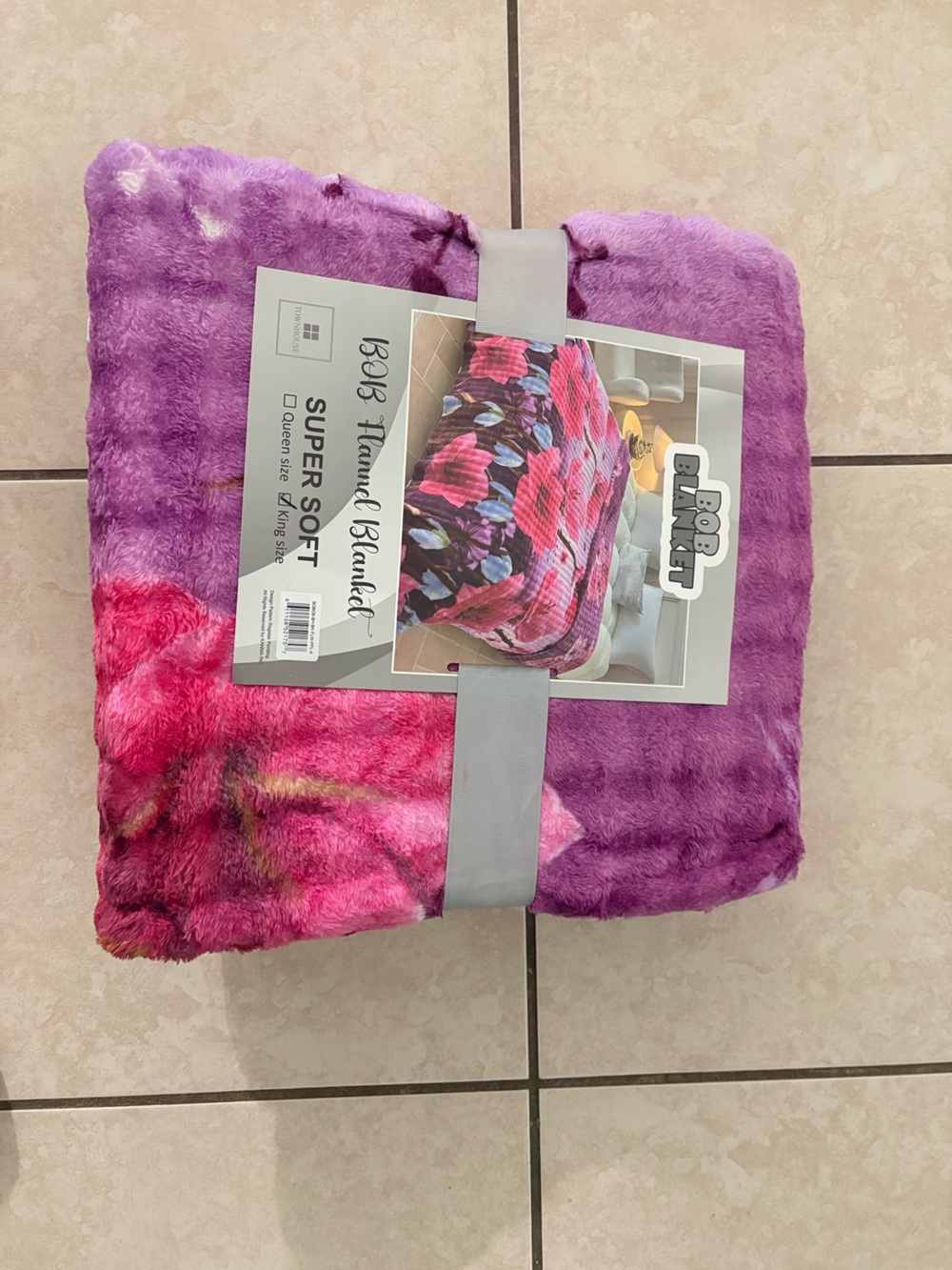 Plush Throw Blanket - Purple and Pink Super Soft
